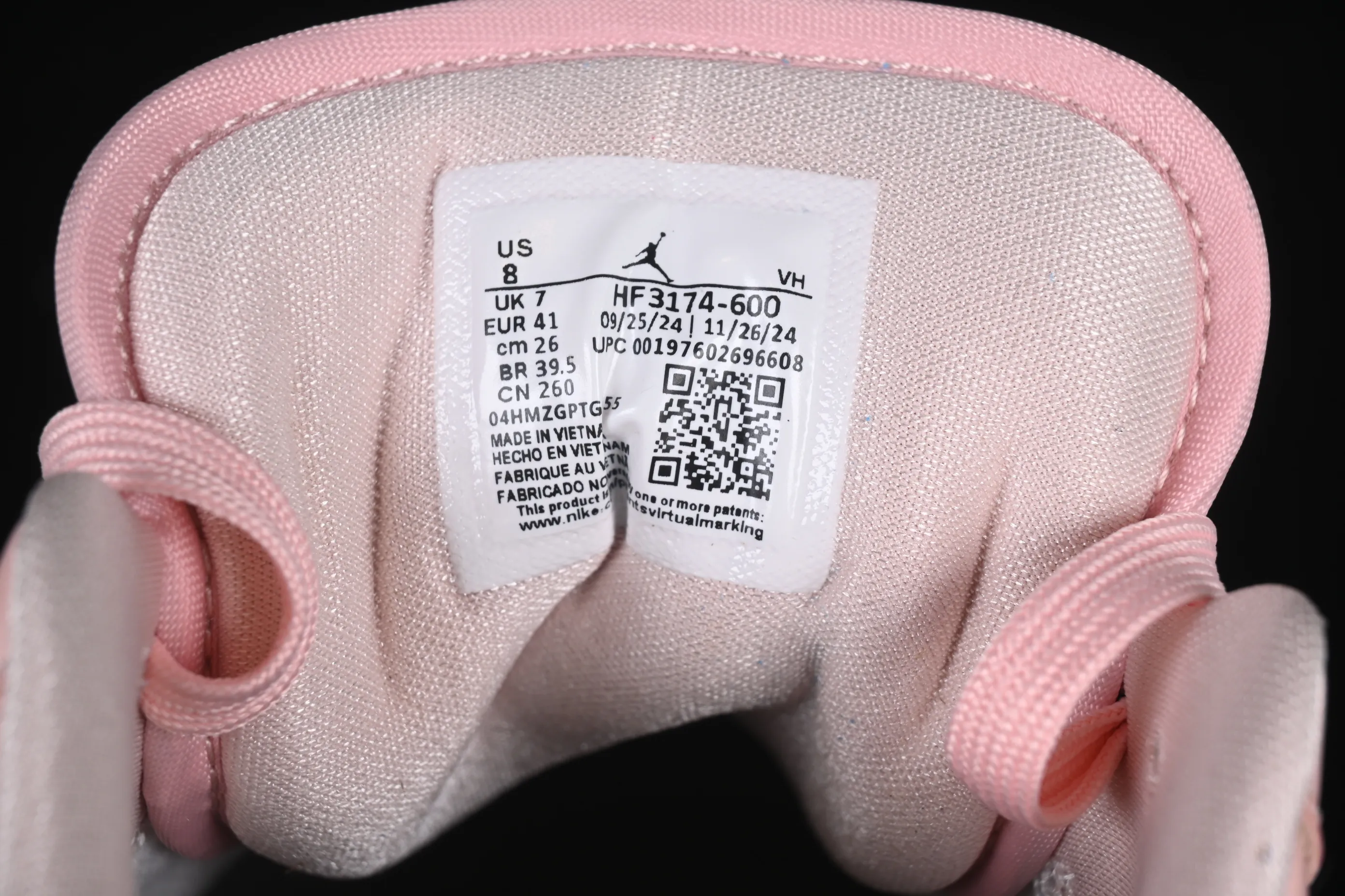 All categories Air Jordan Jordan series basketball shoes Air Jordan 1 Low Air Jordan 1 Low AJ1 Joe 1 Valentine's Day Jelly Pink Low-top cultural basketball shoes HF3174-600